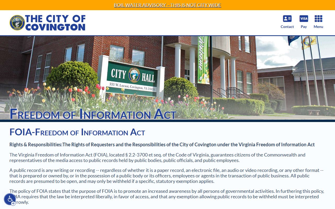 Covington FOIA page for Covington recent bookings