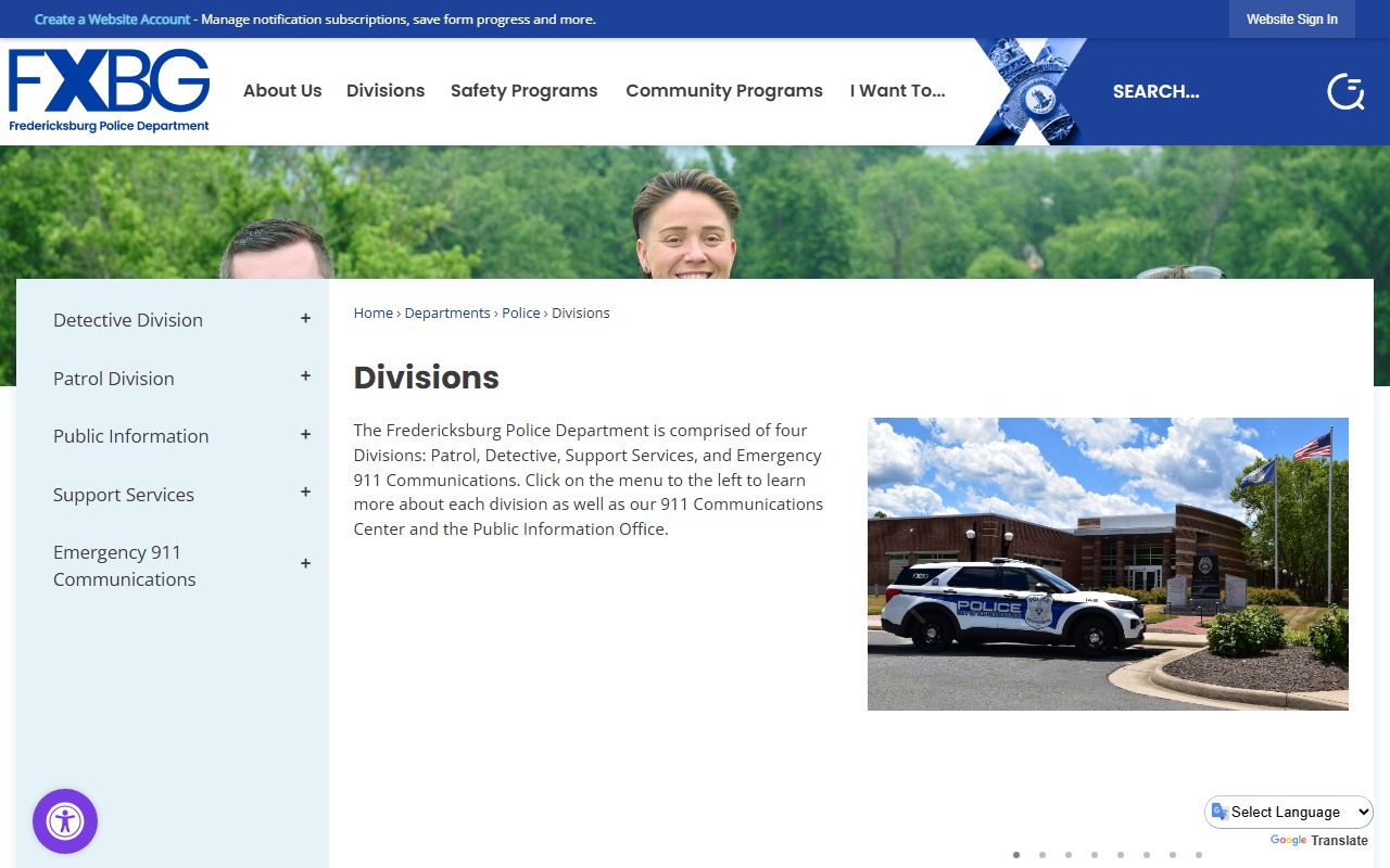 Fredericksburg Police Department site for Fredericksburg recent bookings