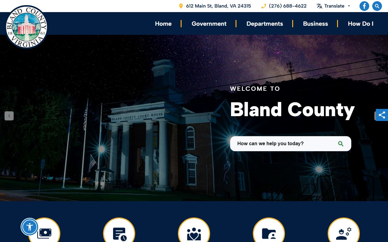 Bland County recent bookings page on the Bland County Sheriff Office site
