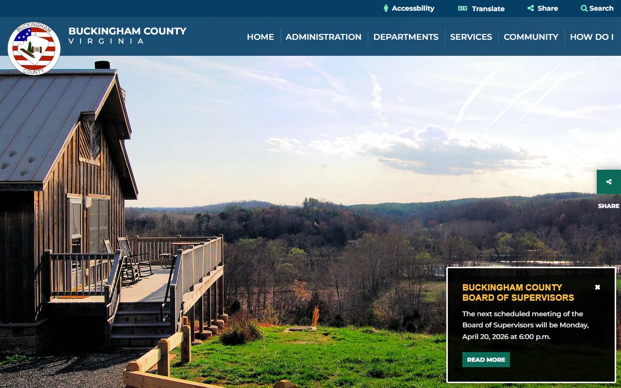 Buckingham County recent bookings page on the Buckingham County Sheriff Office site