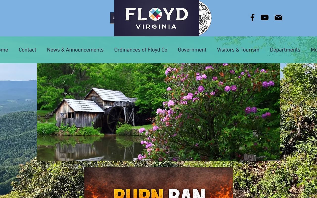 Floyd County recent bookings page on the Floyd County Government site