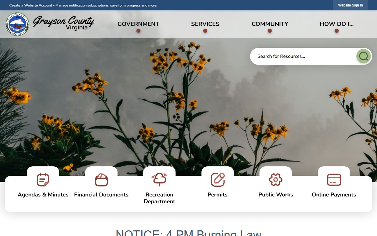 Grayson County recent bookings page on the Grayson County Sheriff Office site