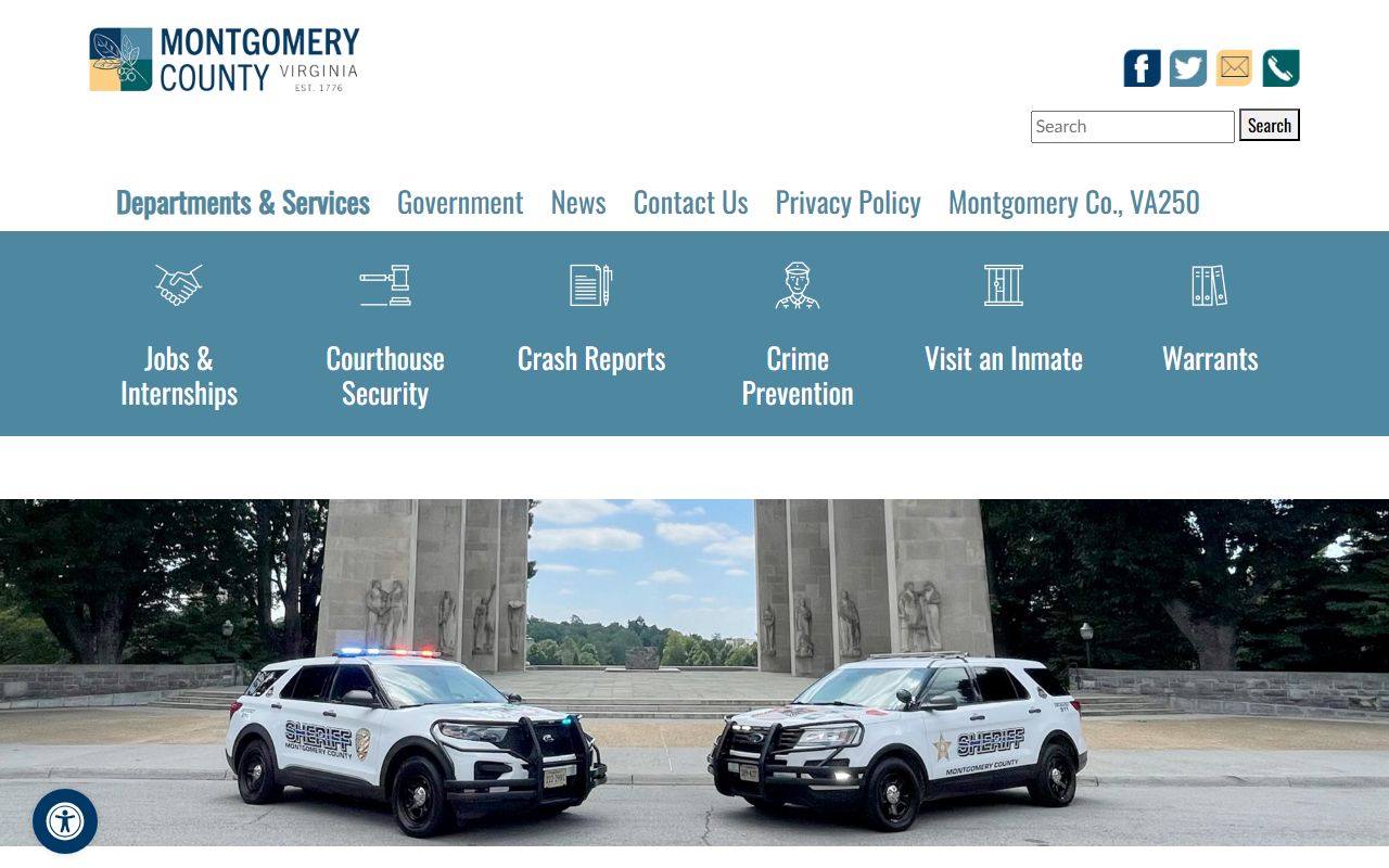 Montgomery County recent bookings page on the Montgomery County Sheriff Office site
