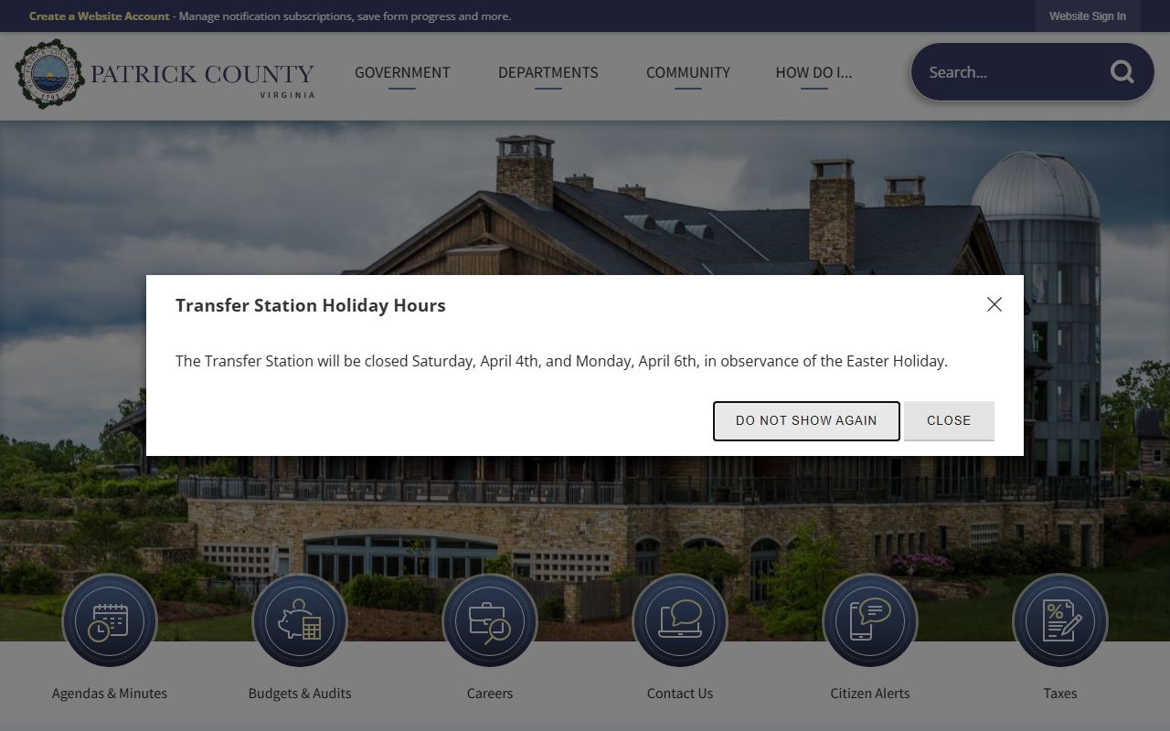 Patrick County recent bookings page on the Patrick County Sheriff Office site